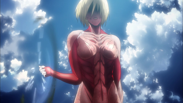 Female titan - Dishing out the pain!